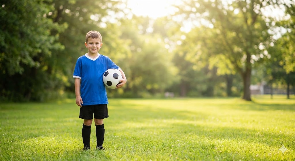 Jason Playing Football